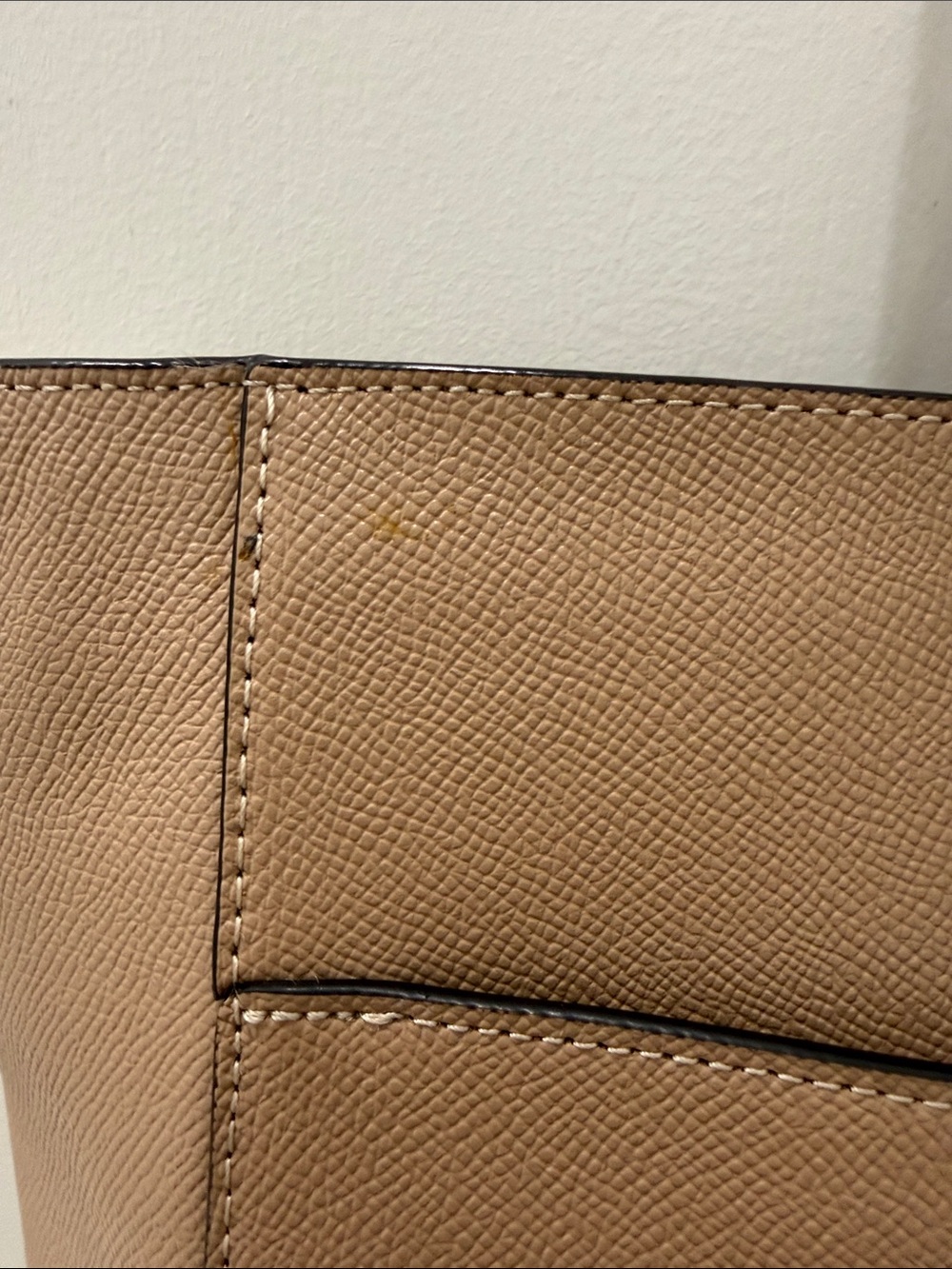 Coach Taupe Leather Tote with Turn-Lock Accent - Picture 7 of 11